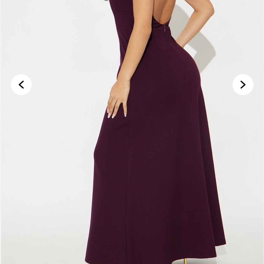 Fashion Nova Taylor Backless A Line Maxi Dress Deep Purple Maxi Dress- Size XS - Picture 9 of 10